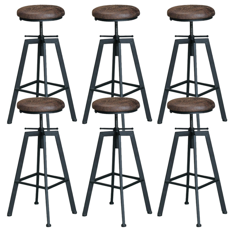 Modern Style Counter Stool Round Backless Bar Stool for Living Room