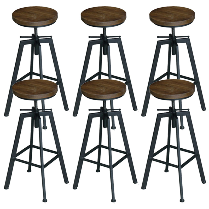 Modern Style Counter Stool Round Backless Bar Stool for Living Room
