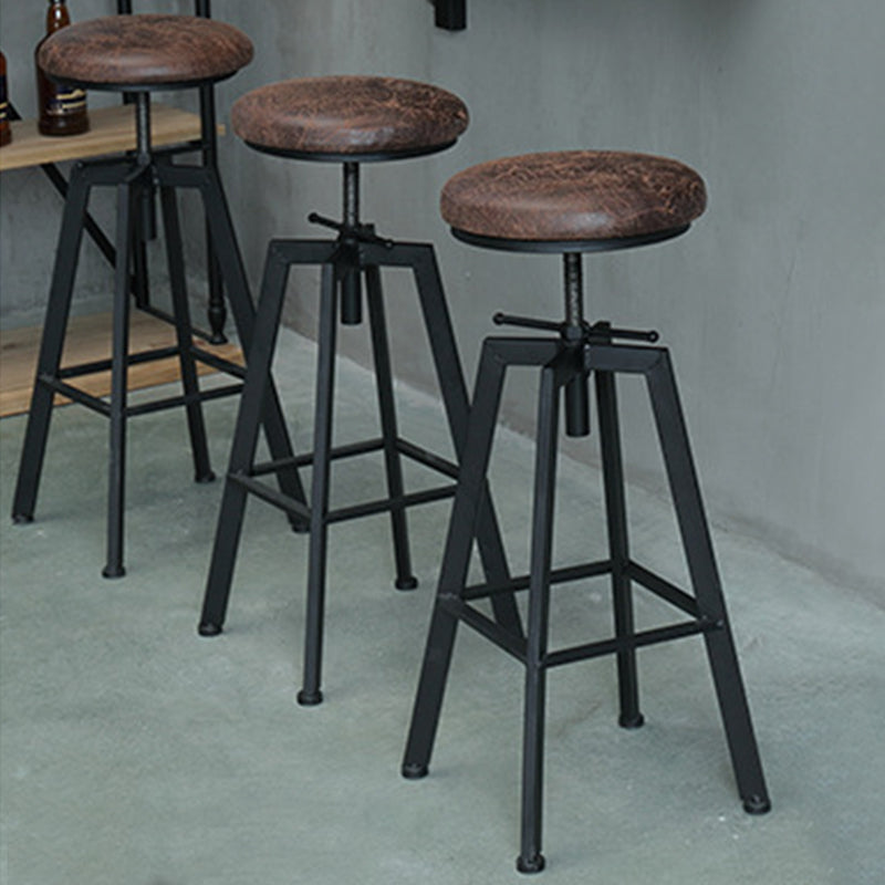 Modern Style Counter Stool Round Backless Bar Stool for Living Room