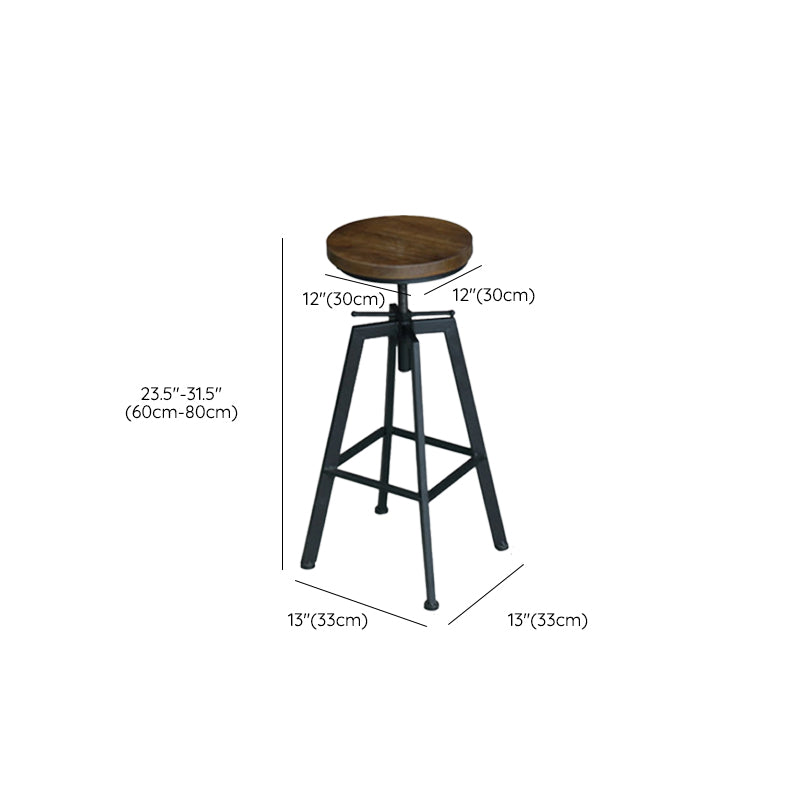 Modern Style Counter Stool Round Backless Bar Stool for Living Room