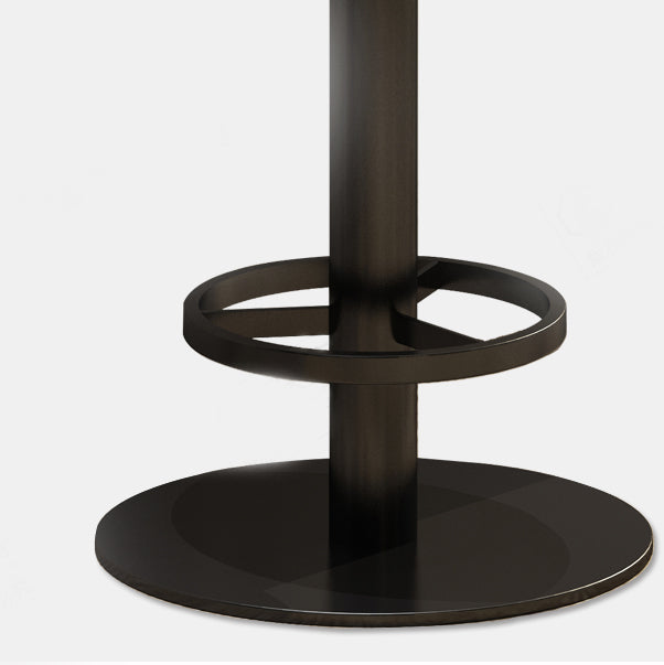 Industrial Backrest Armless Counter Stool Adjustable Bar Stool with Metal Base