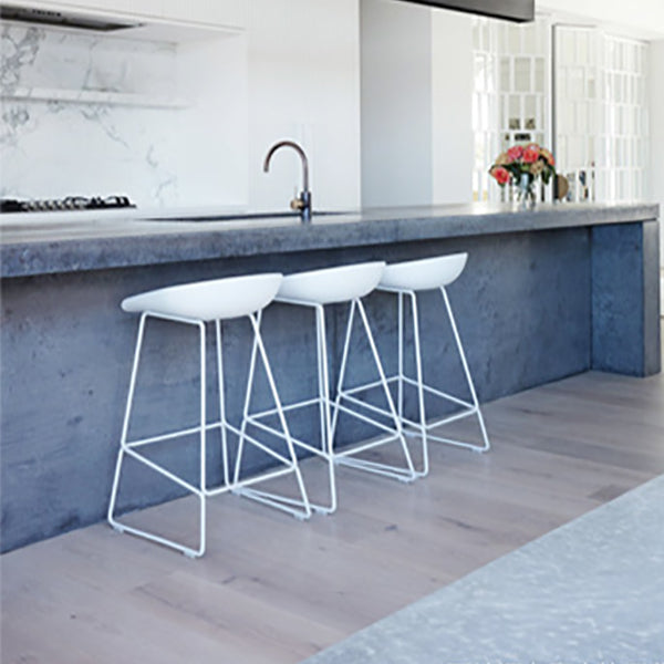 Contemporary Steel Base Bar Stool Armless Counter Stool for Living Room