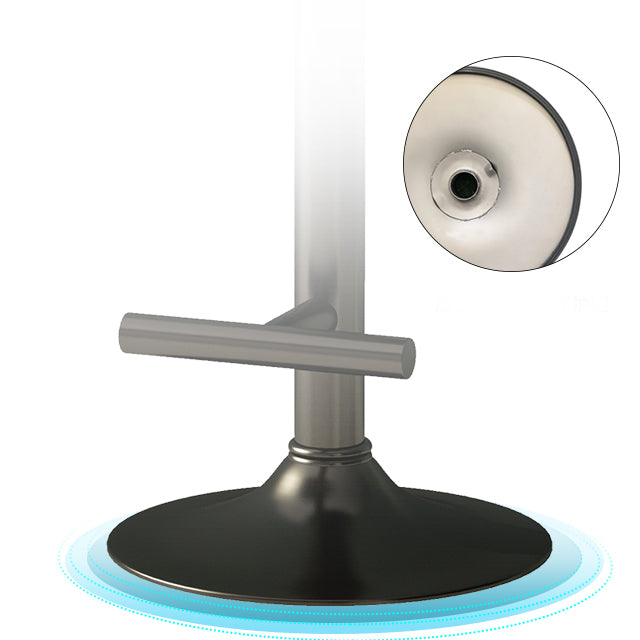 Industrial Armless Counter Stool Adjustable Bar Stool with Metal Base