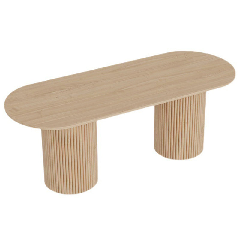 Contemporary Solid Wood Dining Table Oval Dining Table for Home Use