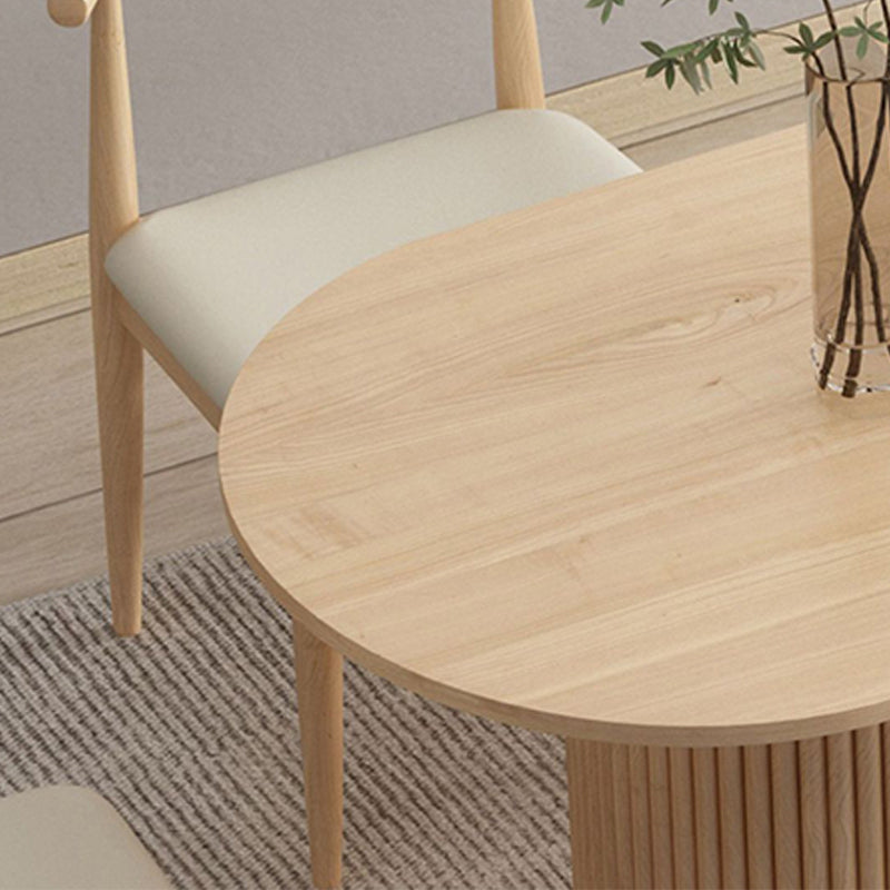 Contemporary Solid Wood Dining Table Oval Dining Table for Home Use