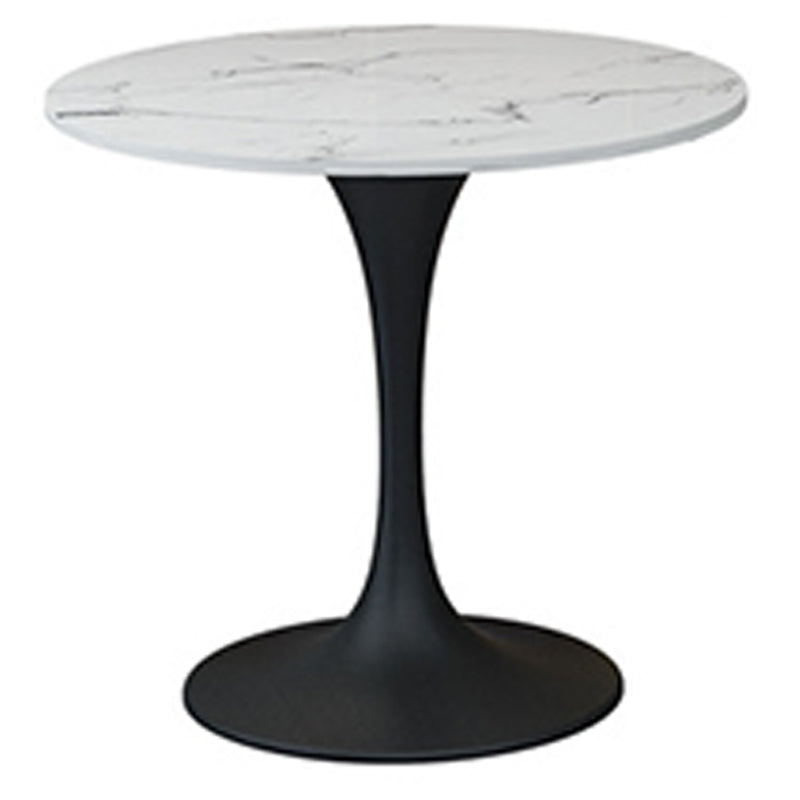 Glam Metal Dinette Table Sintered Stone Dining Table for Home Use