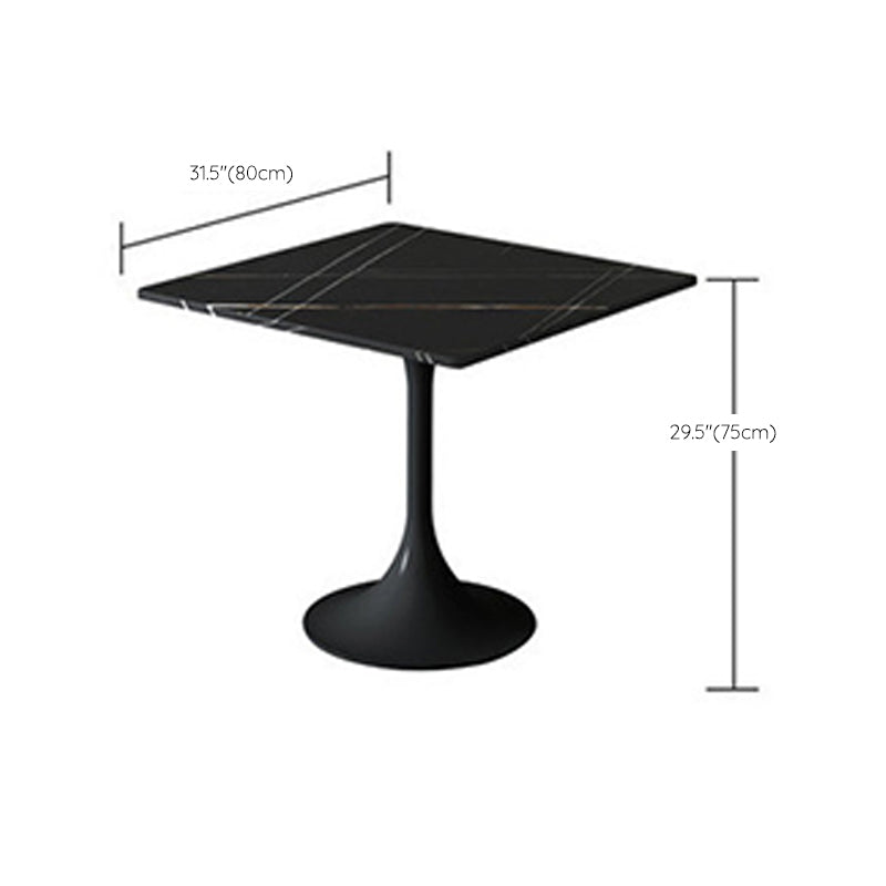 Modern Sintered Stone Dining Table Round Dining Room Table for Kitchen