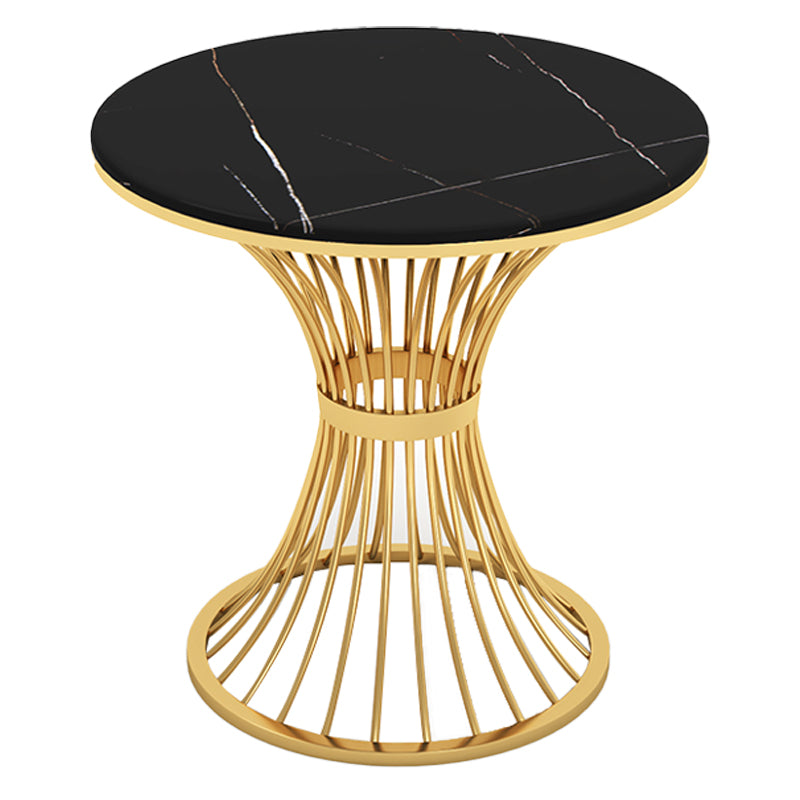 Glam Faux Marble Dining Table Metal Dining Table for Home Use