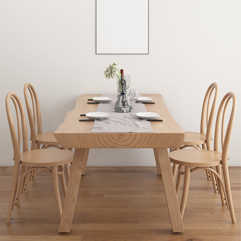 Rectangle 4 Legs Dining Table Modern Style Wood Table for Kitchen