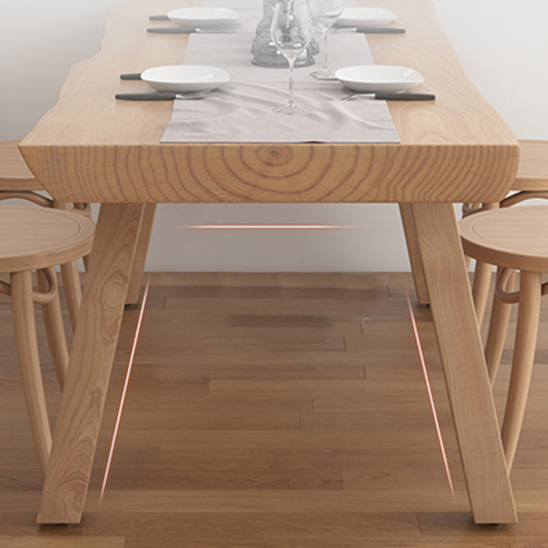 Rectangle 4 Legs Dining Table Modern Style Wood Table for Kitchen