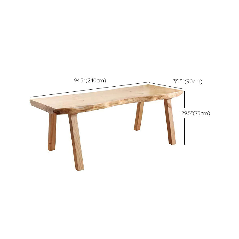 Rectangle 4 Legs Dining Table Modern Style Wood Table for Kitchen