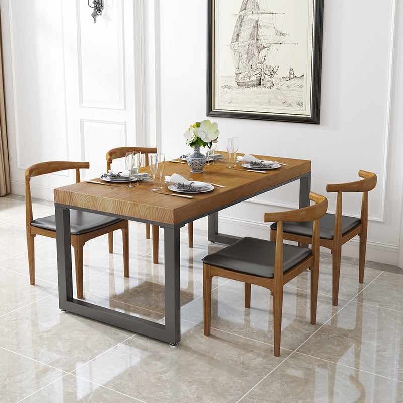 Contemporary Solid Wood Dining Table Rectangle Dining Table for Home Use