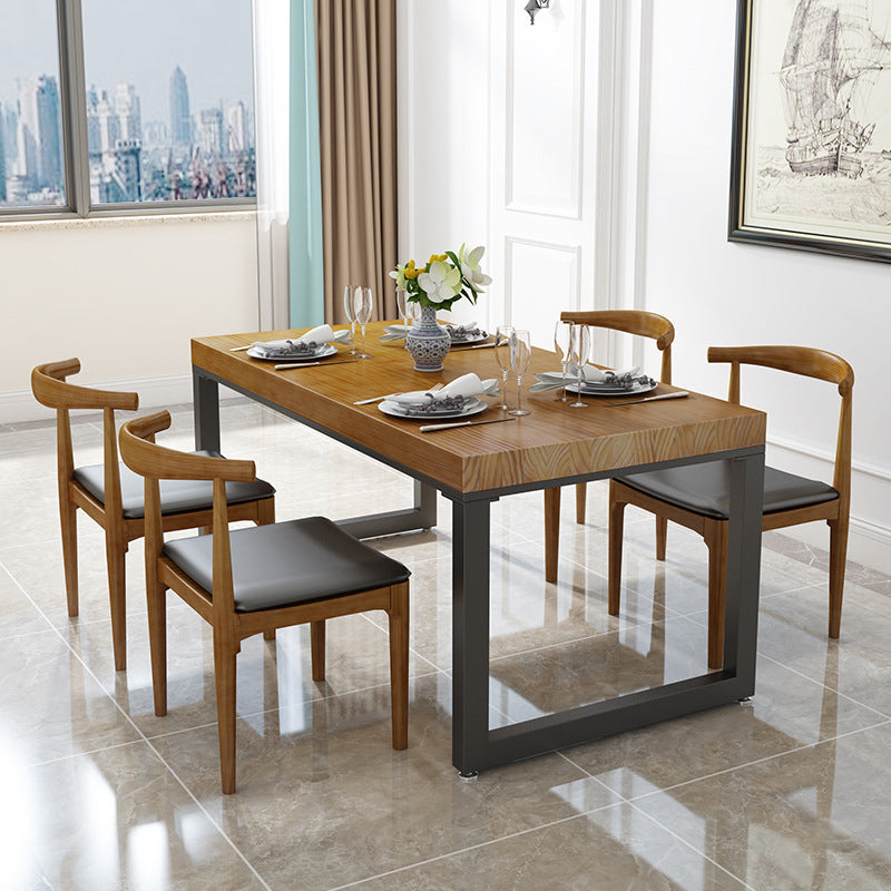Contemporary Solid Wood Dining Table Rectangle Dining Table for Home Use