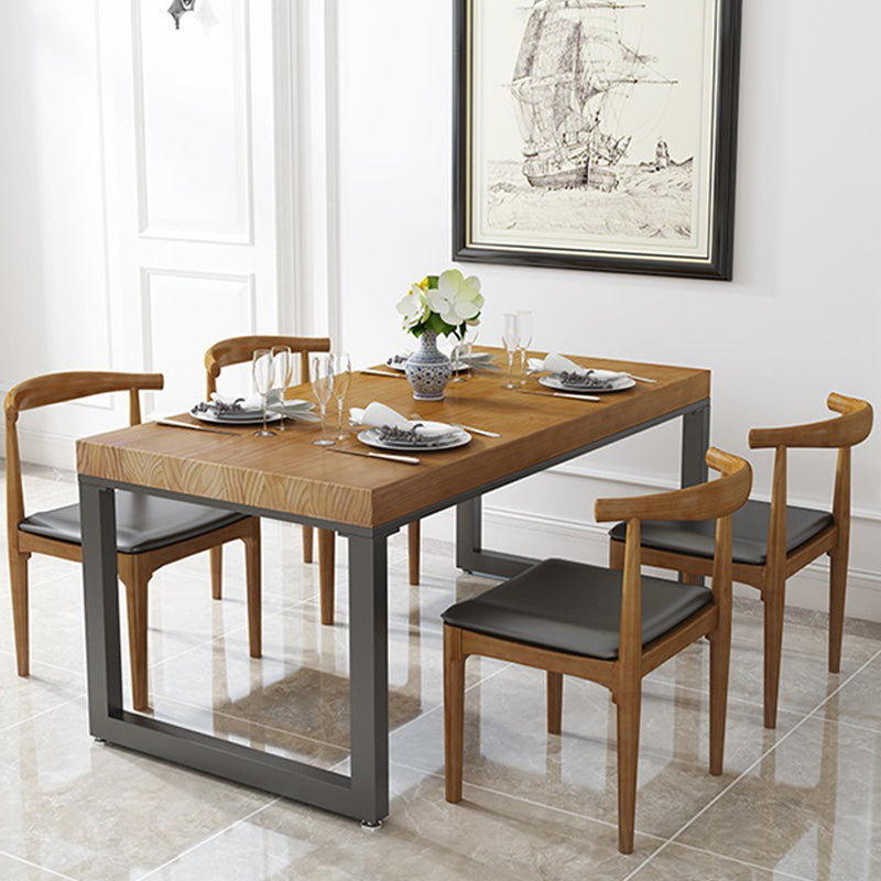 Contemporary Solid Wood Dining Table Rectangle Dining Table for Home Use