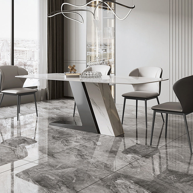Glam Dining Rectangle Table Dining Sintered Stone Table for Home Use