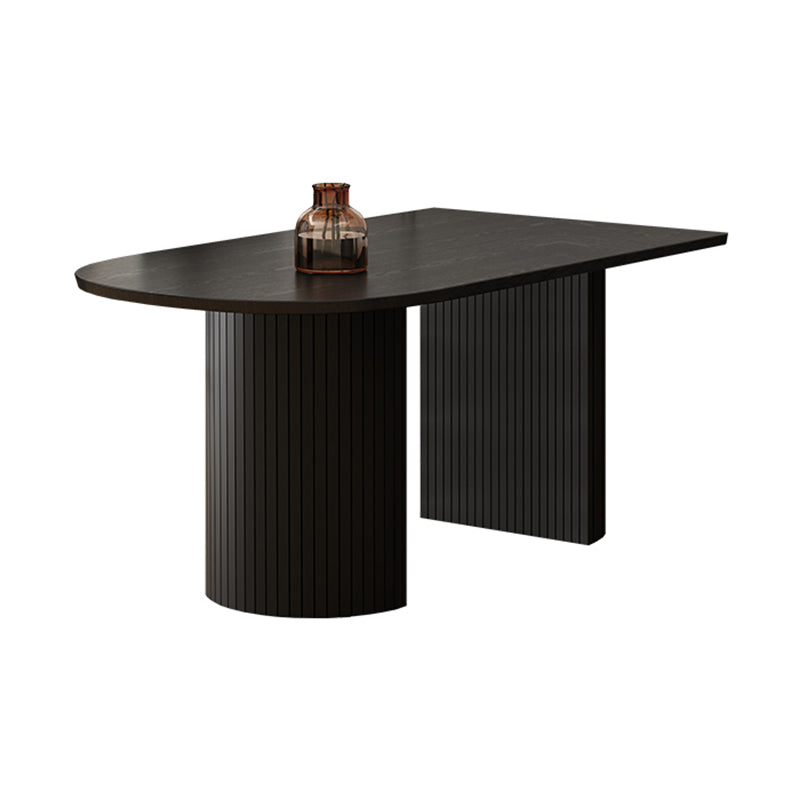 Double Pedestal Dining Table Modern Table for Home and Kitchen