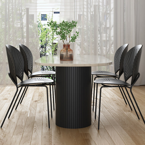 Double Pedestal Dining Table Modern Table for Home and Kitchen