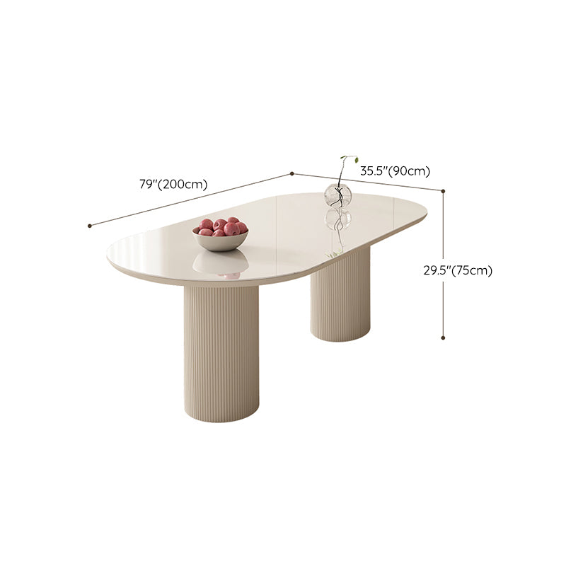 Metal and Slate Table Contemporary Home Wood Legs Dining Table