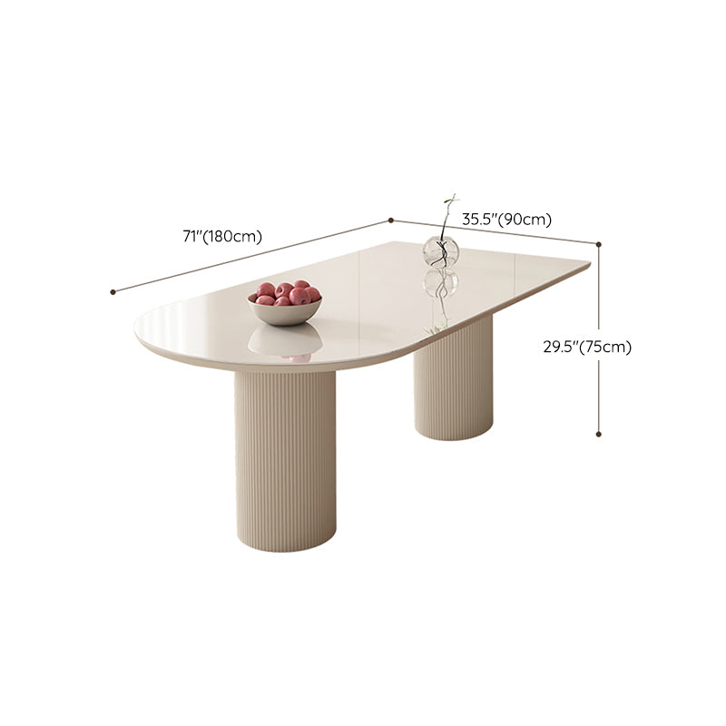 Metal and Slate Table Contemporary Home Wood Legs Dining Table
