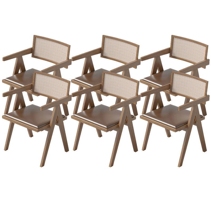 Contemporary Kitchen Dining Arm Chairs Open Back Dining Chairs