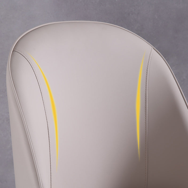 Industrial Faux Leather Chair Armless Side Chairs with Metal Legs for Home Use