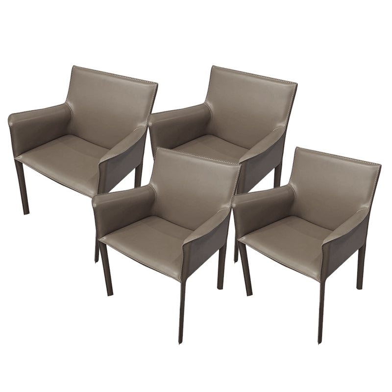 Faux Leather Kitchen Arm Chairs Contemporary Upholstered Dining Chairs