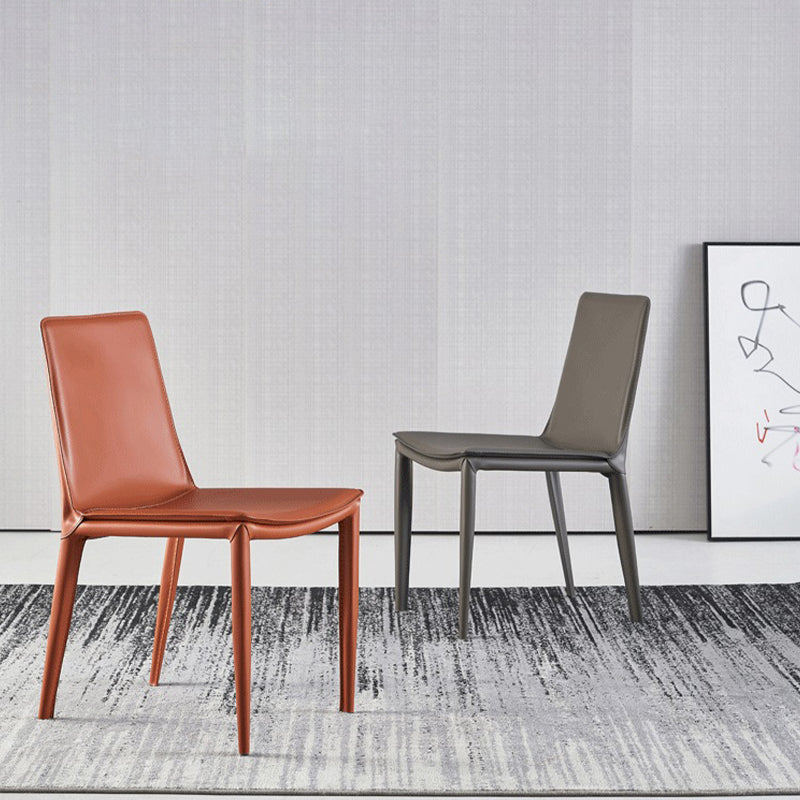 Contemporary Dining Metal Chair Armless Side Chairs for Kitchen