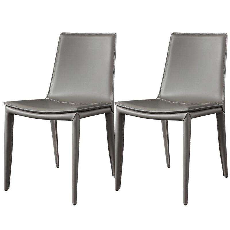 Contemporary Dining Metal Chair Armless Side Chairs for Kitchen
