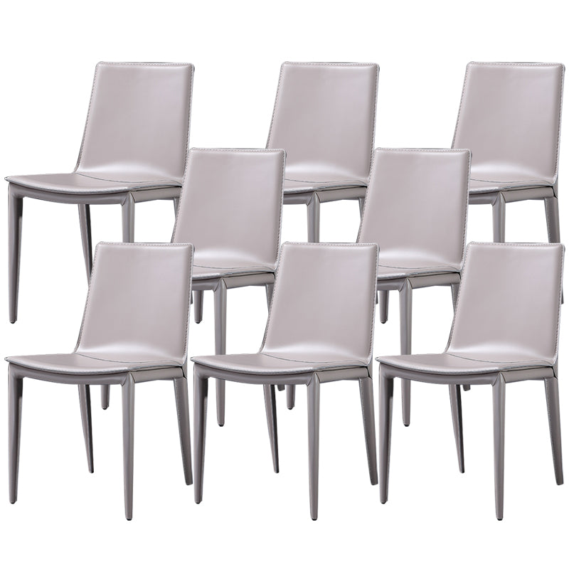 Contemporary Dining Metal Chair Armless Side Chairs for Kitchen