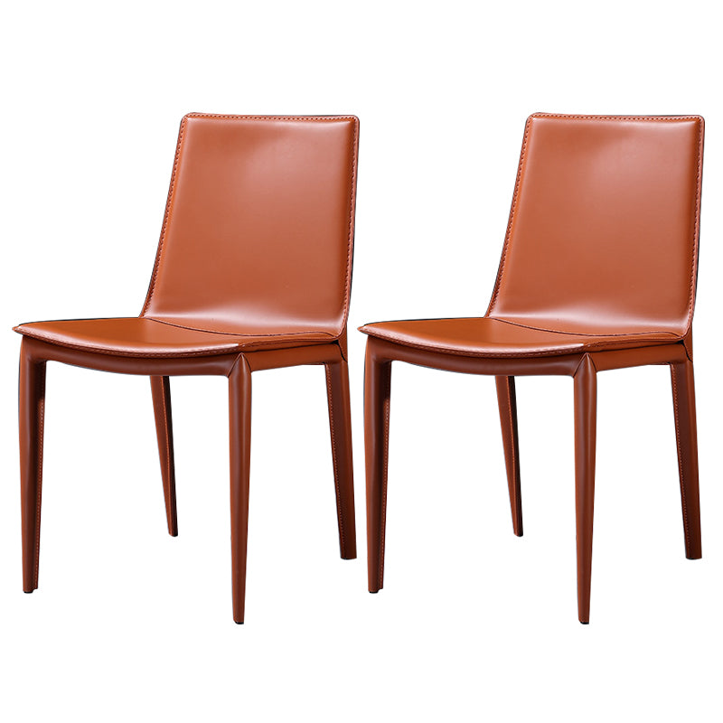 Contemporary Dining Metal Chair Armless Side Chairs for Kitchen