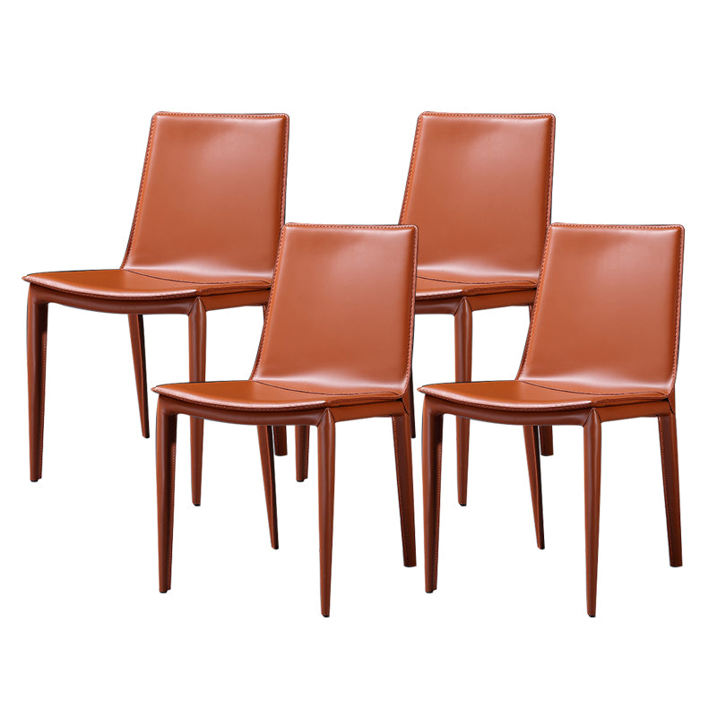 Contemporary Dining Metal Chair Armless Side Chairs for Kitchen