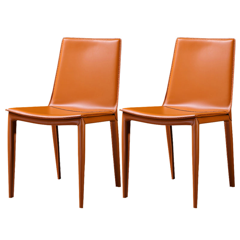 Contemporary Dining Metal Chair Armless Side Chairs for Kitchen
