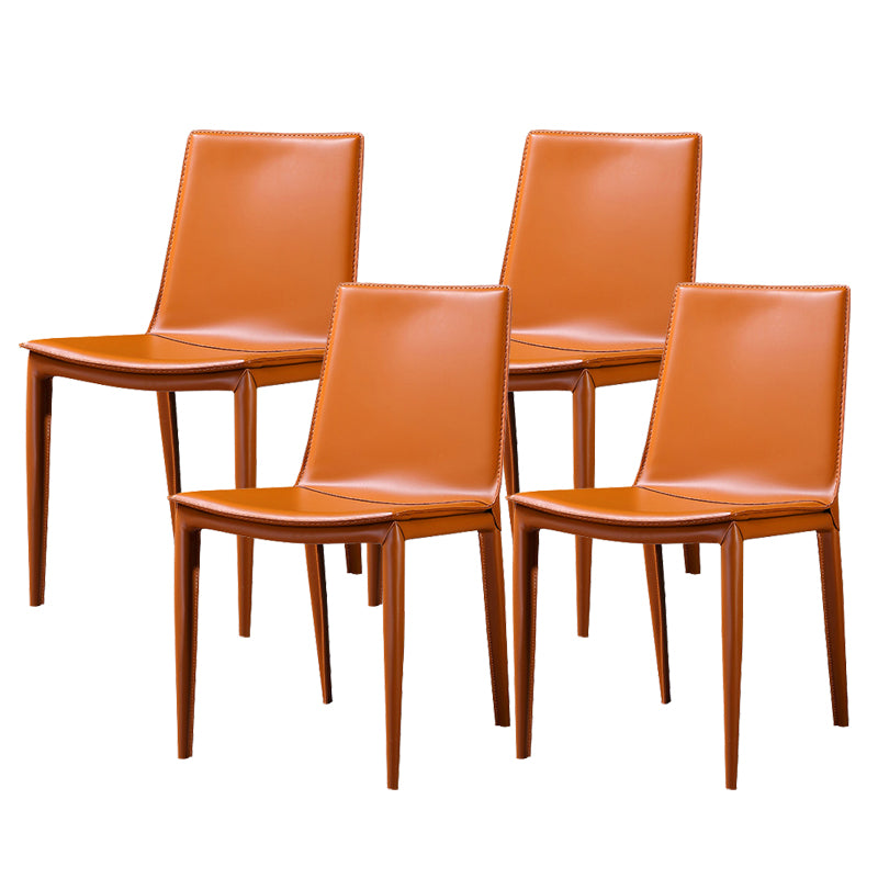 Contemporary Dining Metal Chair Armless Side Chairs for Kitchen