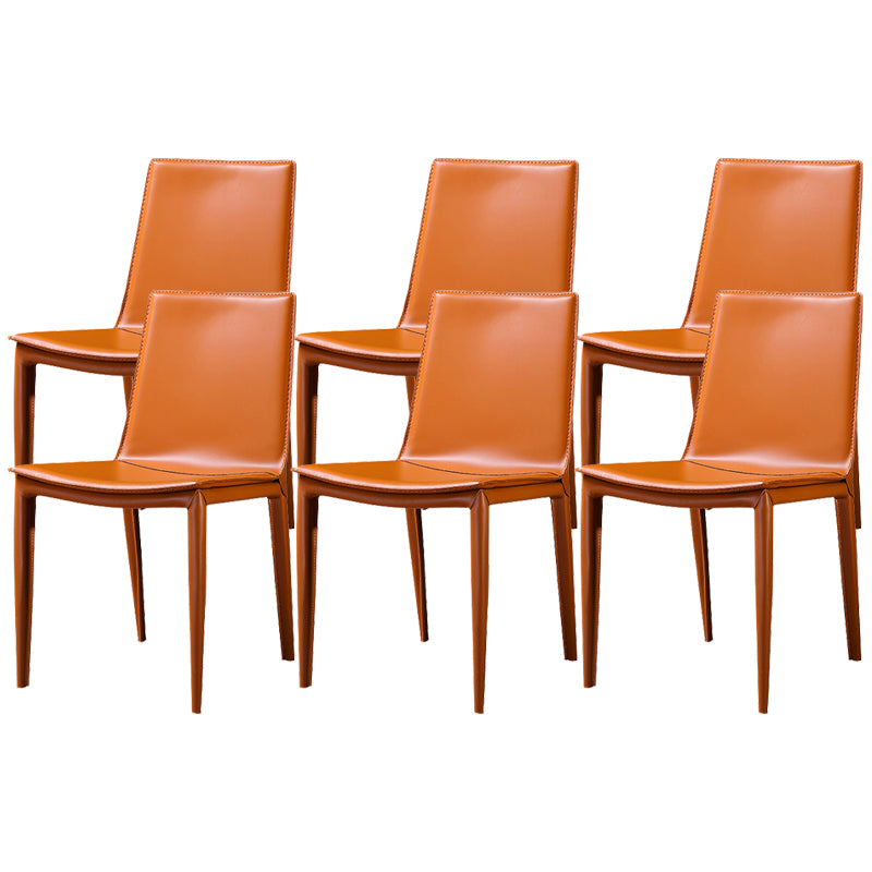 Contemporary Dining Metal Chair Armless Side Chairs for Kitchen