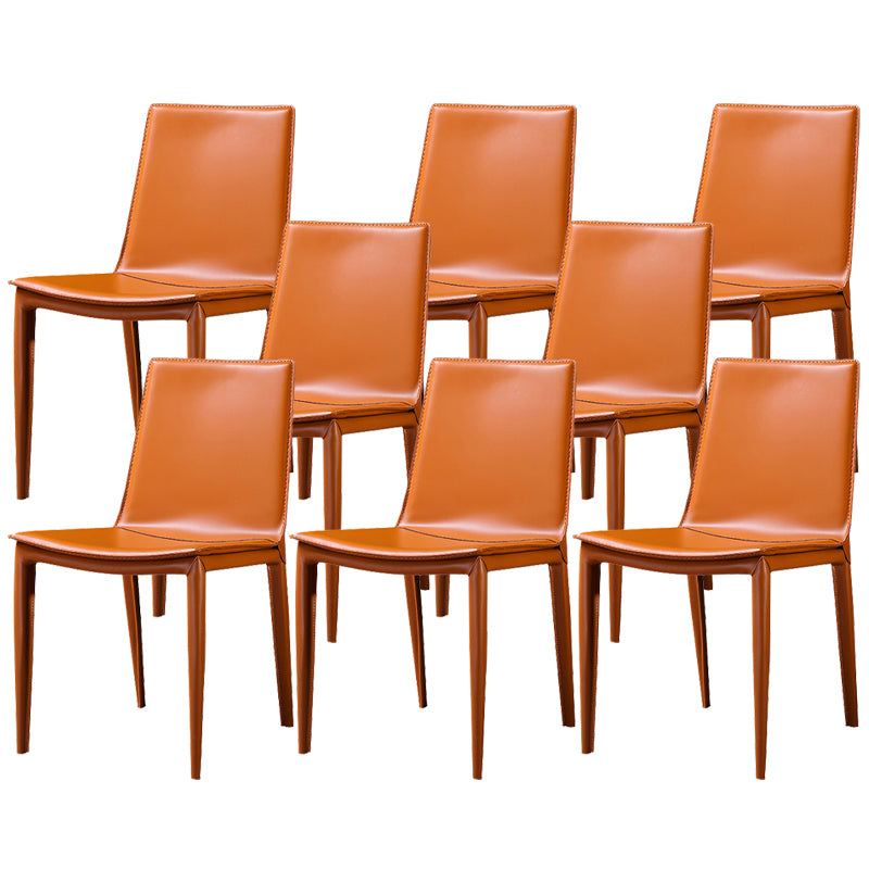 Contemporary Dining Metal Chair Armless Side Chairs for Kitchen