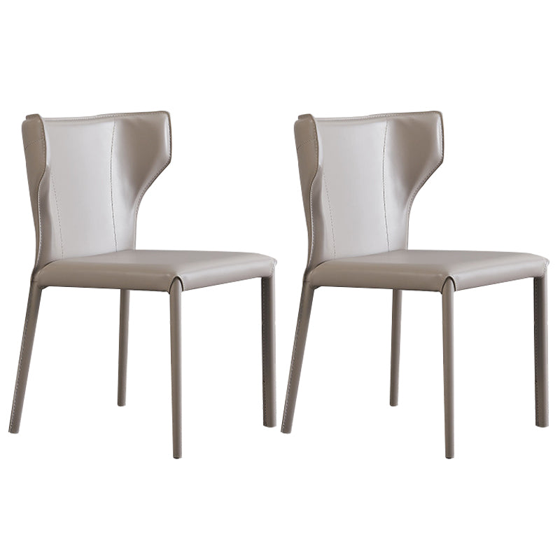 Contemporary Style Chair Armless Side Chairs with Metal Legs for Kitchen