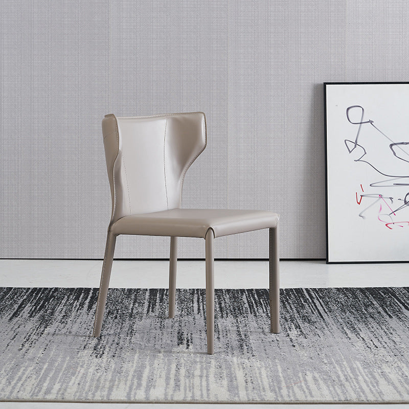 Contemporary Style Chair Armless Side Chairs with Metal Legs for Kitchen