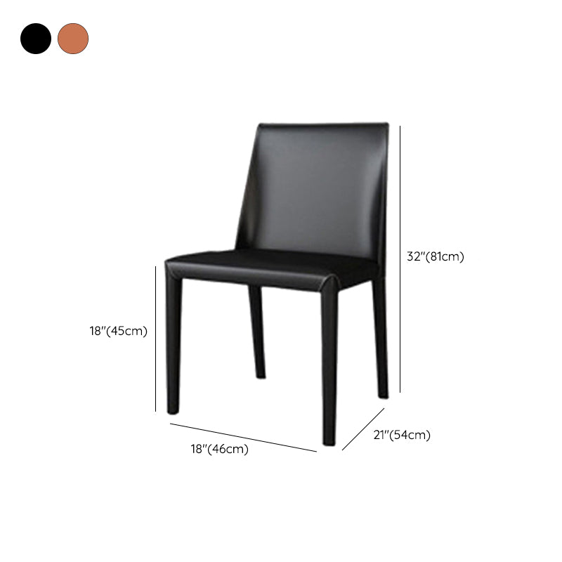 Faux Leather Kitchen Dining Chair Contemporary Kitchen Dining Armless Chair