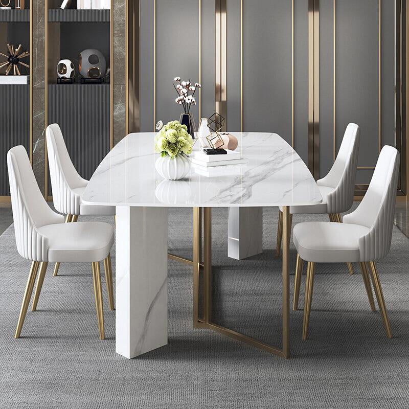 Contemporary Upholstered Dining Chair Faux Leather Kitchen Dining Chair