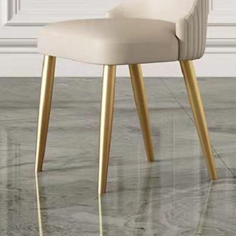 Contemporary Upholstered Dining Chair Faux Leather Kitchen Dining Chair