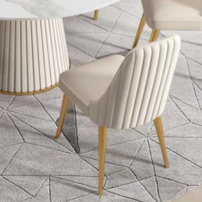 Contemporary Upholstered Dining Chair Faux Leather Kitchen Dining Chair