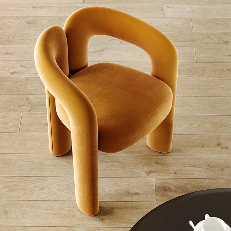 Modern Contemporary Upholstered Arm Chair Open Back Dining Chair for Dining Room