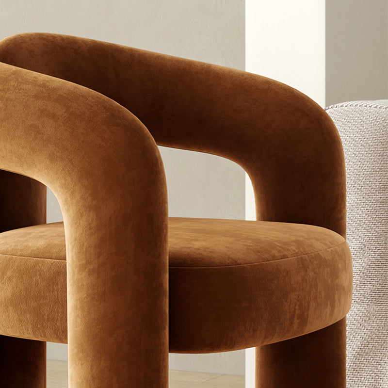 Modern Contemporary Upholstered Arm Chair Open Back Dining Chair for Dining Room