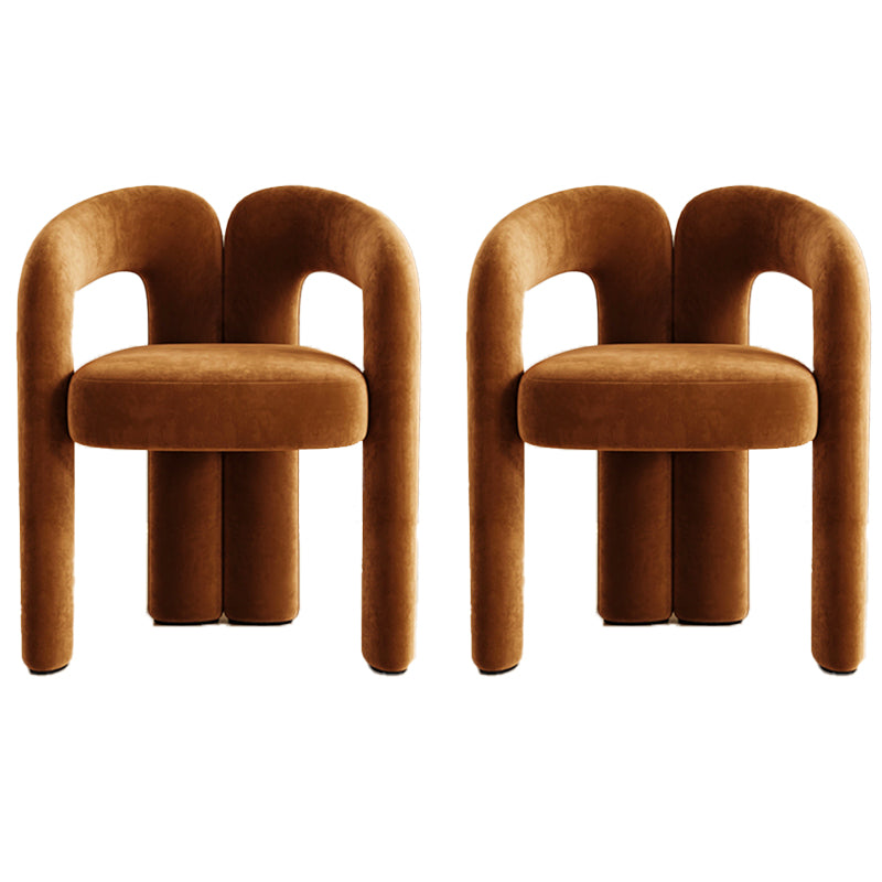 Modern Contemporary Upholstered Arm Chair Open Back Dining Chair for Dining Room