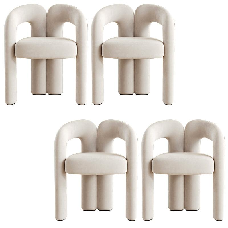 Modern Contemporary Upholstered Arm Chair Open Back Dining Chair for Dining Room