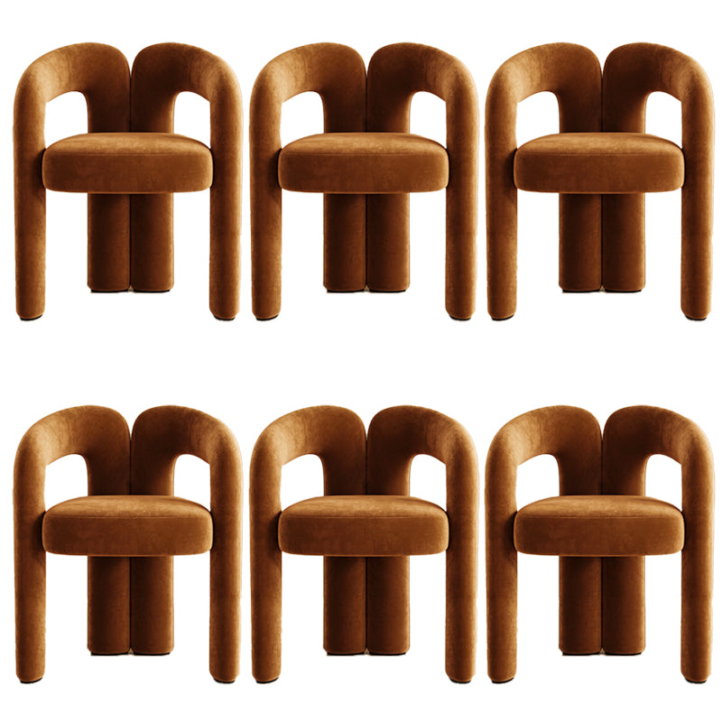 Modern Contemporary Upholstered Arm Chair Open Back Dining Chair for Dining Room