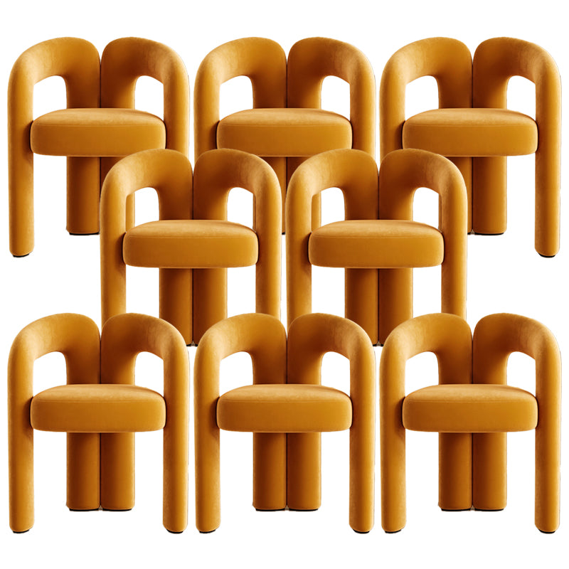 Modern Contemporary Upholstered Arm Chair Open Back Dining Chair for Dining Room
