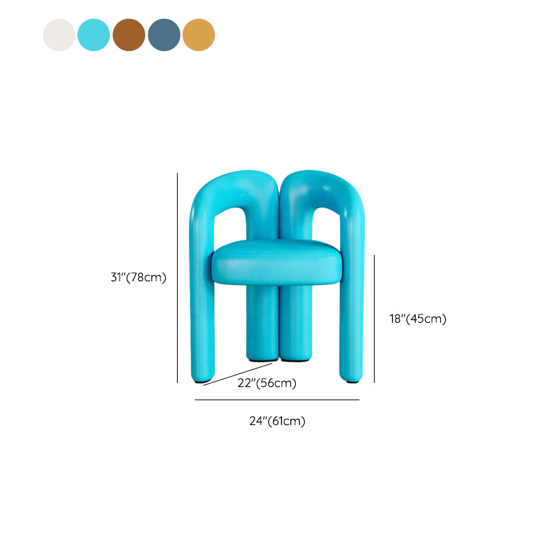 Modern Contemporary Upholstered Arm Chair Open Back Dining Chair for Dining Room