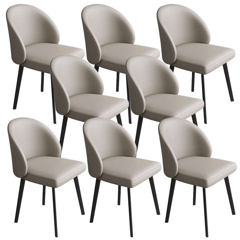 Contemporary Kitchen Dining Side Chair Upholstered Dining Chair in White