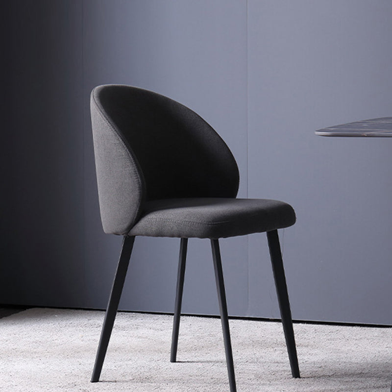 Contemporary Kitchen Dining Side Chair Upholstered Dining Chair in Grey